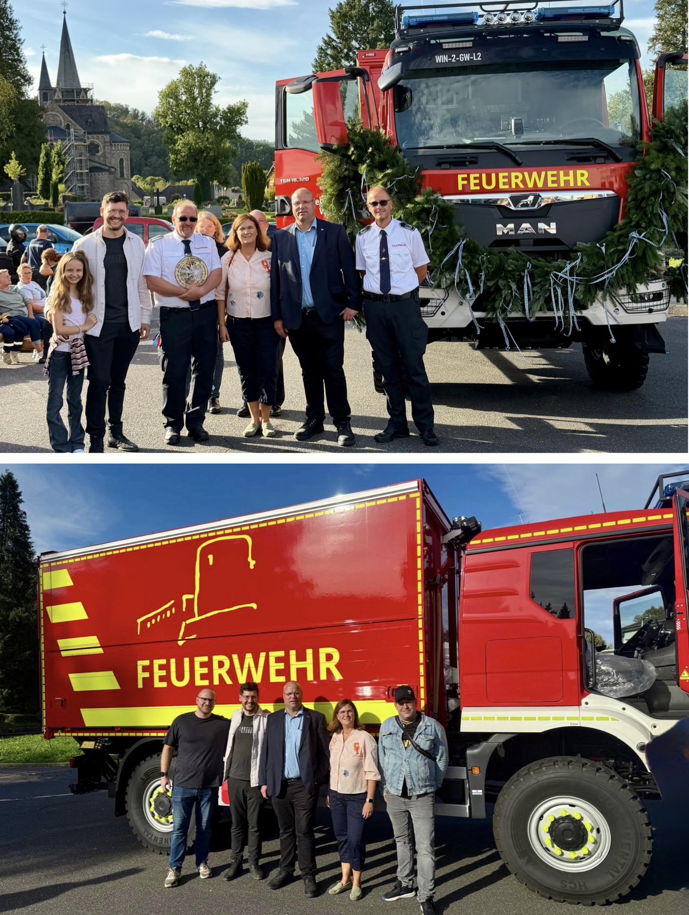 Spende und individuelles Feuerwehr-Wandbild der CDU Windeck f�r den L�schzug Dattenfeld.